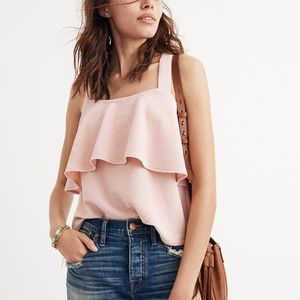 Madewell Texture & Thread Tiered Tank Top